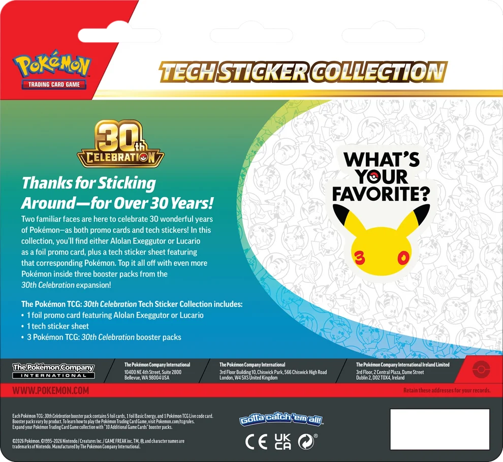Buy Pokémon TCG: 30th Celebration Tech Sticker Collection (Alolan Exeggutor) | Poké TCG Collection 5 Buy Pokémon TCG: 30th Celebration Tech Sticker Collection (Alolan Exeggutor) | Poké TCG Collection - Image 5