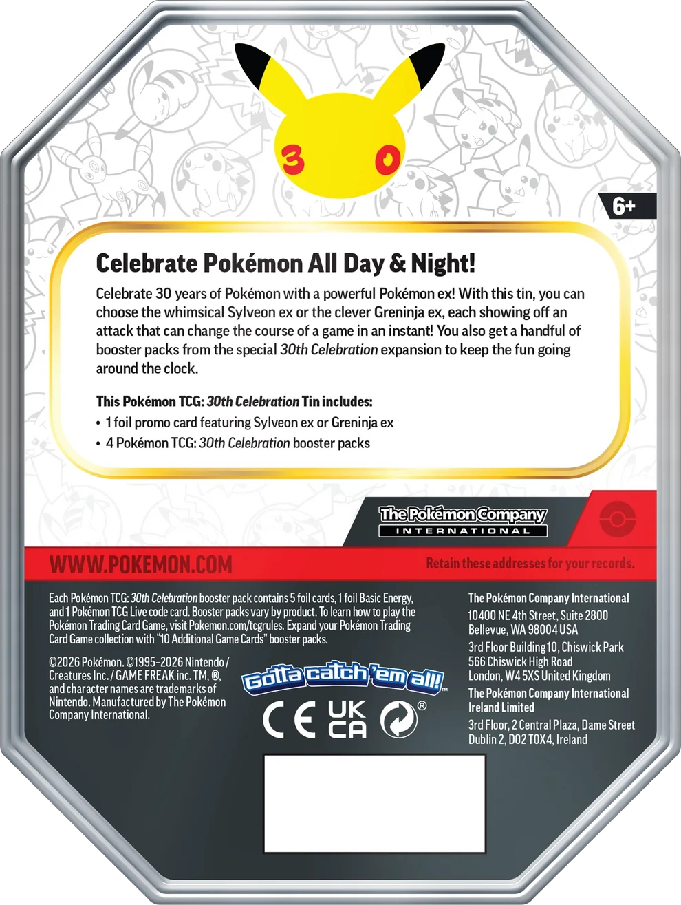 Buy Pokémon 30th Celebration ex Tin - Greninja | Poké TCG Collection 3 Buy Pokémon 30th Celebration ex Tin - Greninja | Poké TCG Collection - Image 3