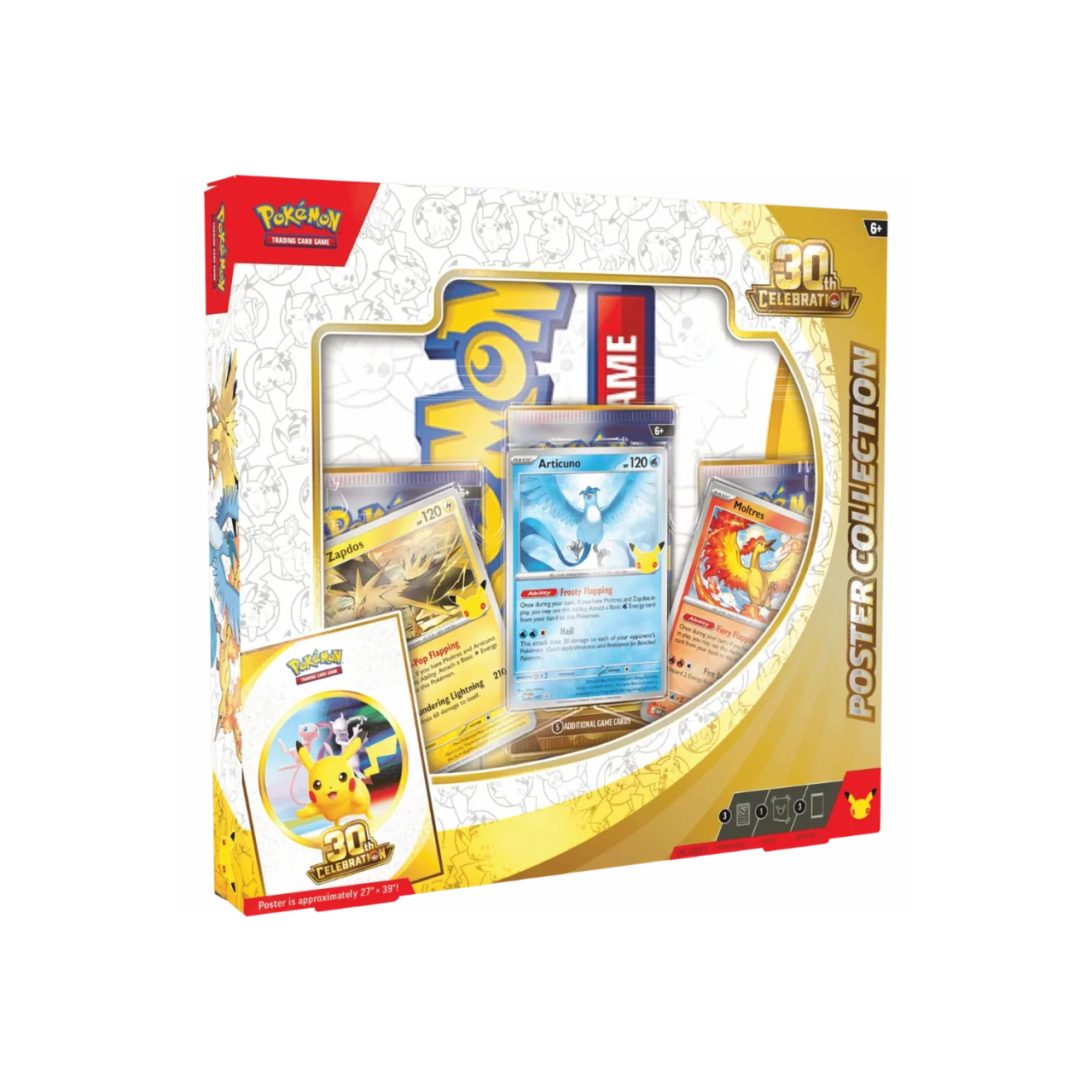 Buy Pokémon TCG: 30th Celebration Poster Collection (3 Promo Cards, 1 Poster & 3 Boosters) | Poké TCG Collection 1 Buy Pokémon TCG: 30th Celebration Poster Collection (3 Promo Cards, 1 Poster & 3 Boosters) | Poké TCG Collection