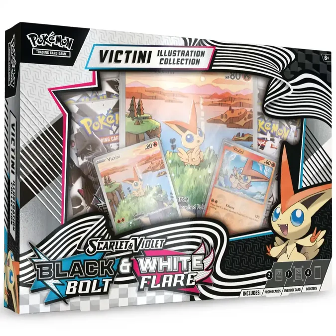 Buy Pokemon Black Bolt & White Flare - Victini Illustration Collection (SV10.5) | Poké TCG Collection 1 Buy Pokemon Black Bolt & White Flare - Victini Illustration Collection (SV10.5) | Poké TCG Collection